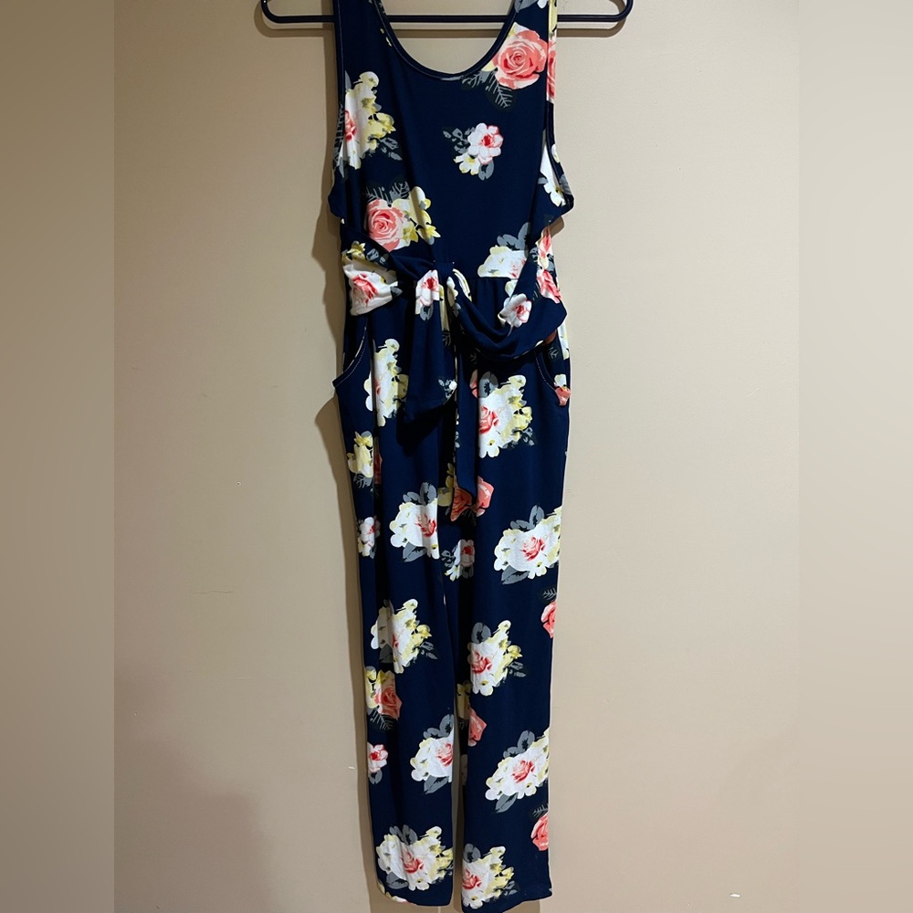 Blue Floral Romper